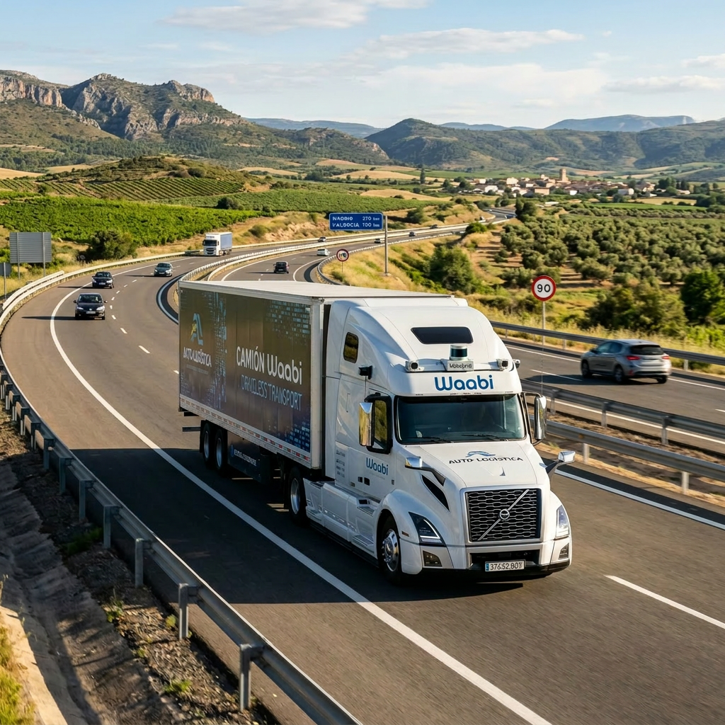 La IA «ve» la carretera: El camión autónomo de Waabi en acción